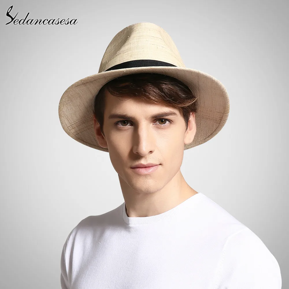 

Sun Hat Straw Hats For Men And Women Beach Sunscreen Jazz Big Hat Ramie Containing Neri Fashionable Elegant Art Wind Caps