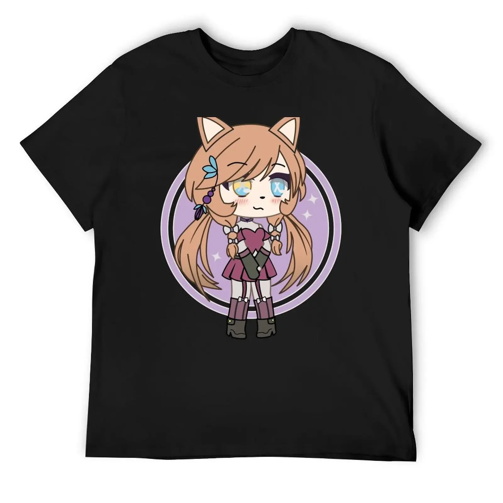 Милая футболка Gacha Girl Foxy Chan рубашки с рисунком большого размера винтажная большие