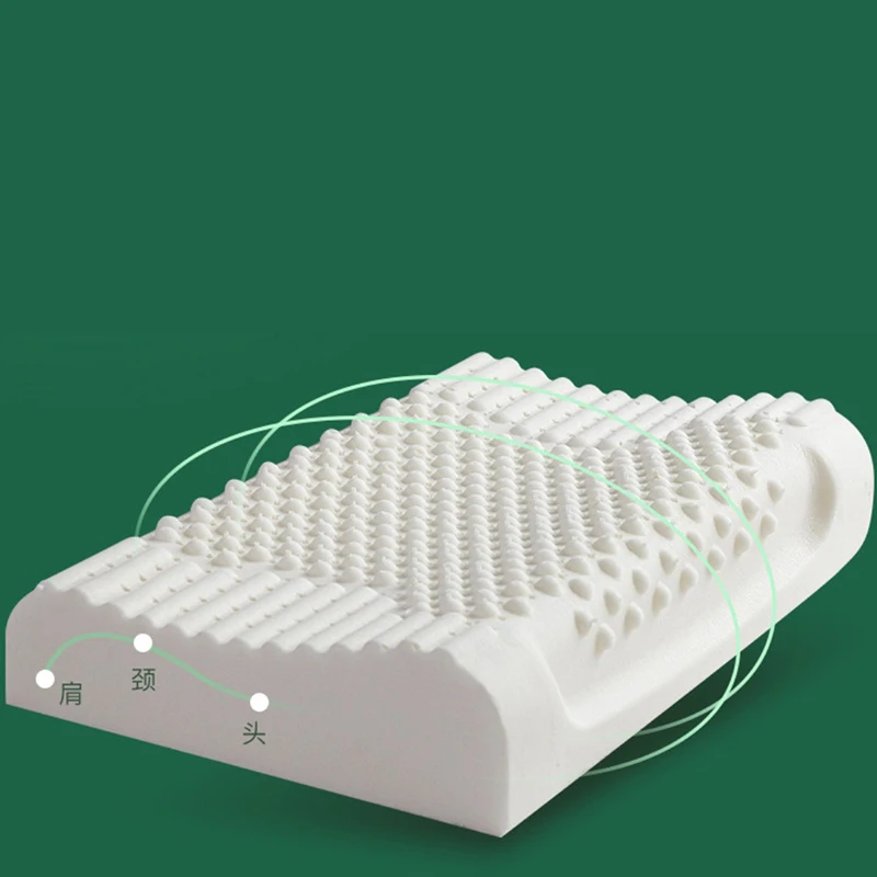 

Natural Latex Pillow Neck Pillow Massage Pillow Health Neck Pillow Care Memory Pillow 55x35cm/Pillowcase 48x74cm Optional