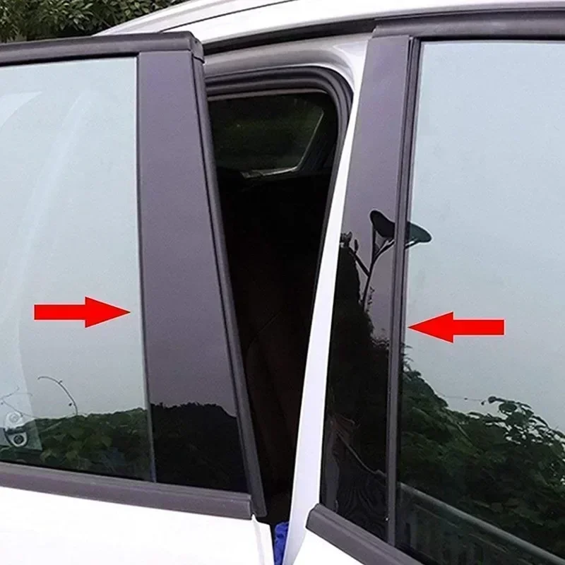 

6Pcs Car Pillar Posts Fit For Hyundai i30 2007–2012 Glossy Piano Black Auto Door Window Column Cover Panel Stickers Trims Kits