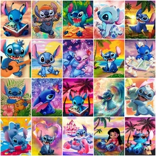 Disney Diamond Embroidery Cartoon 5D DIY Diamond Painting Lilo And Stitch Full Mosaic Nature Landscape Sunset Gift For Children