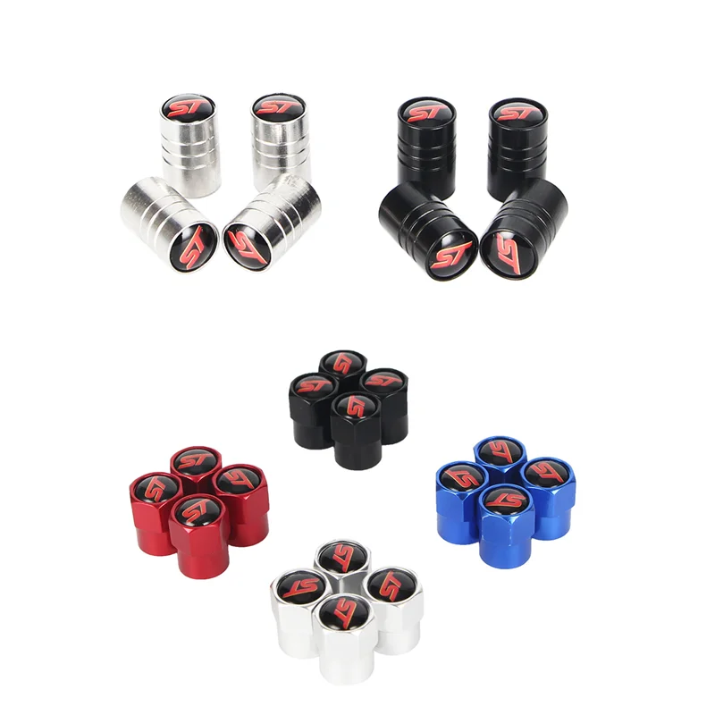 

Car Styling 4Pcs Metal ST Logo Wheel Tire Valve Stem Caps Cover For Ford FOCUS 2 FOCUS 3 Mondeo Fiesta Kuga MK2 MK3 Accessories