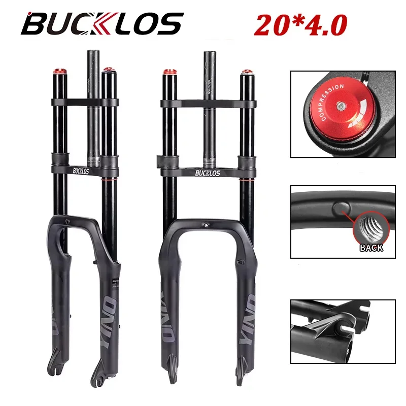 BUCKLOS 20*4 0 велосипедная вилка 9*135 мм 20 дюймов подвесная для электровелосипеда 180