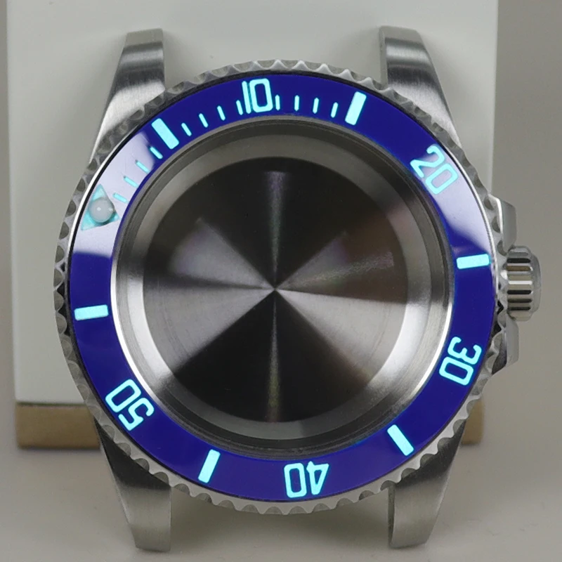 Корпус часов 40 мм, керамический безель C3 для Seiko NH35 NH36 NH34 nh70 Miyota8215 Eta2824, циферблат 28,5 мм с сапфировым стеклом, водонепроницаемый (art.: 3920cf7297856) - 3920cf7297856