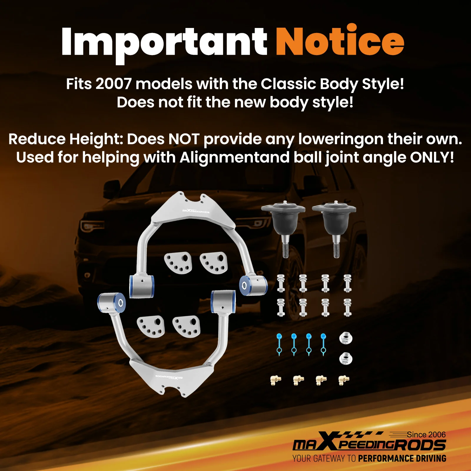 Верхние ручки управления выравниванием для Silverado Sierra 1500 1999-2006