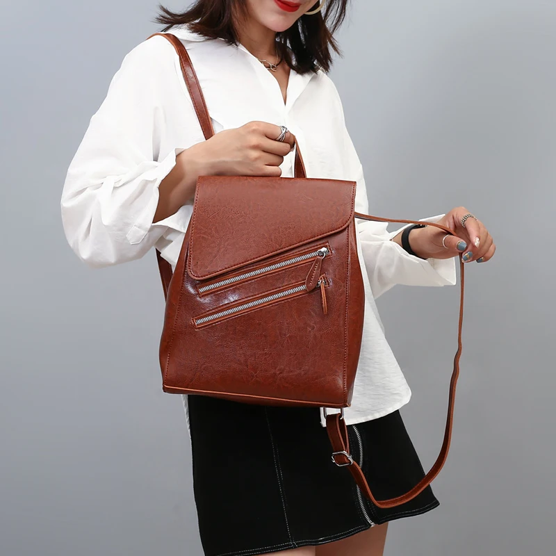

Модный молодежный кожаный рюкзак для женщин, школьный ранец для девочек-подростков, сумка на плечо