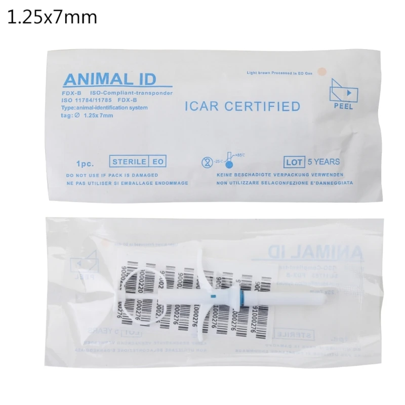 1 Confezione Di Chip Di Animali Domestici Impianto Microchip Animale Iso11784/785 Fdx-B Chip