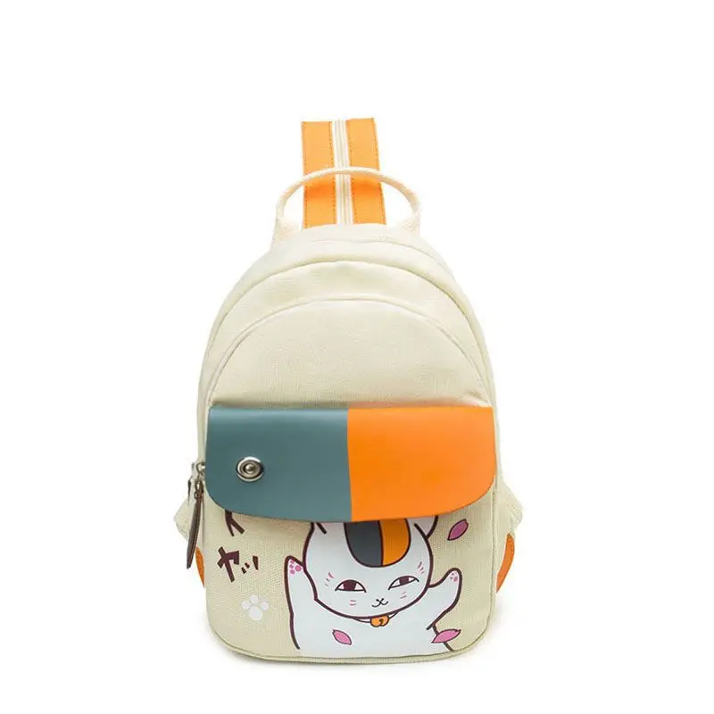Natsume's Book of Friends cute cat print backpack men women kawaii backpack simple backpack school bag rucksack for boy and girl images - 6