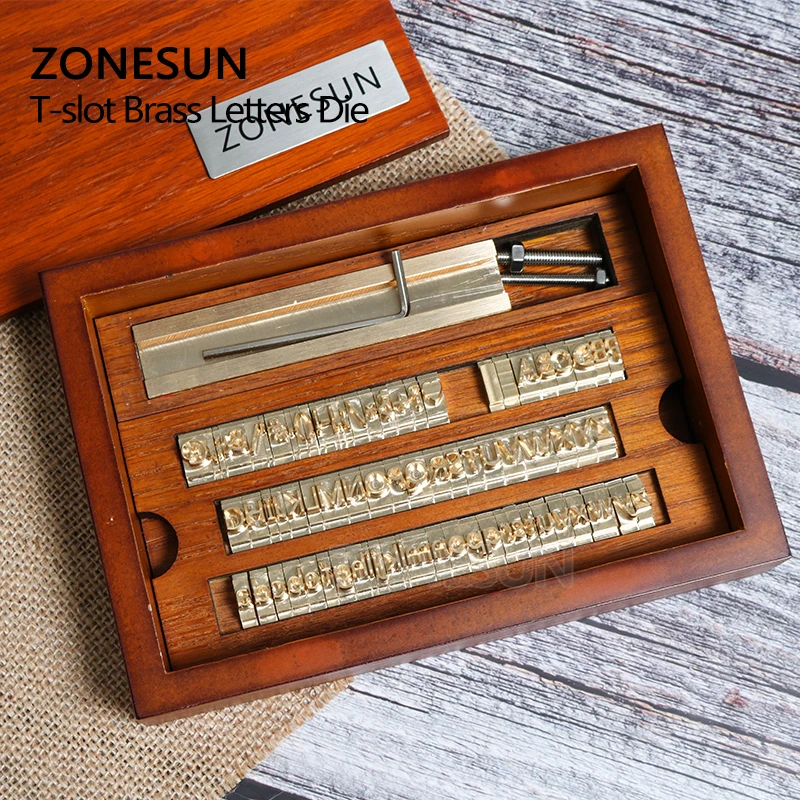 ZONESUN персонализированный логотип письмо номер начальный набор кожа горячая