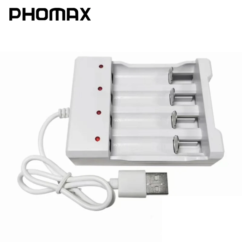 

PHOMAX 4 Slots AA AAA Rechargeable Smart Battery Charger for 1.2V Ni-mh Ni-cd Rechargeable Battery Usb Plug Charging Portable