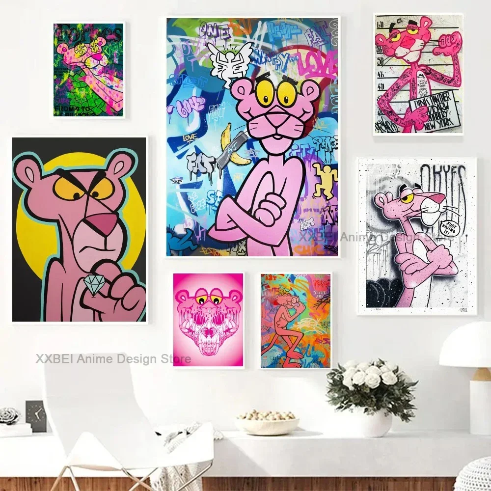 1 шт. домашний декор плакаты наклейки граффити уличное искусство розовый леопард