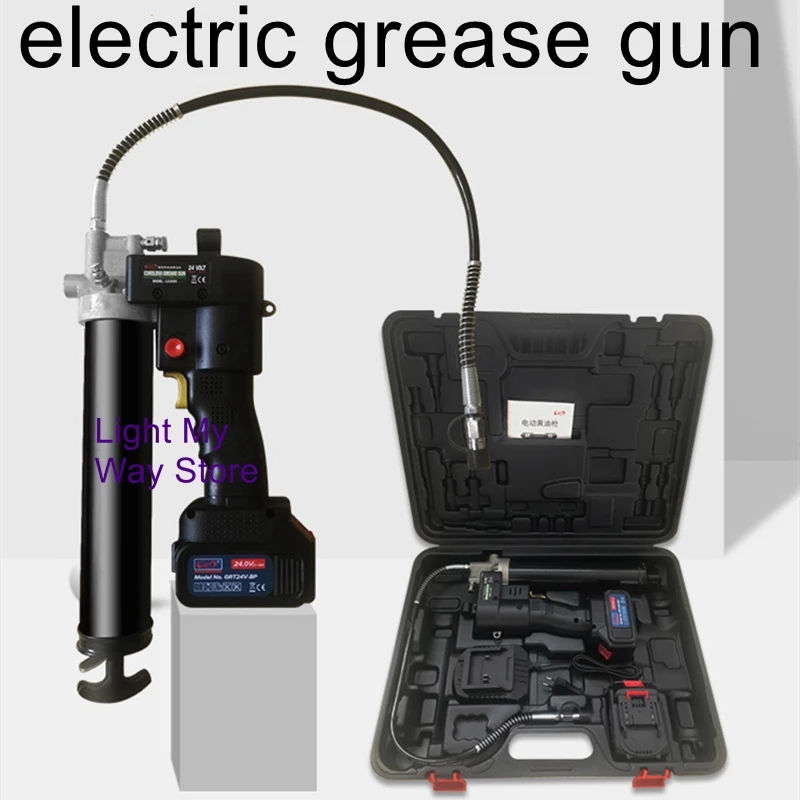 Enlarge 24v rechargeable automatic high voltage lithium battery electric grease gun for butter artifact excavator