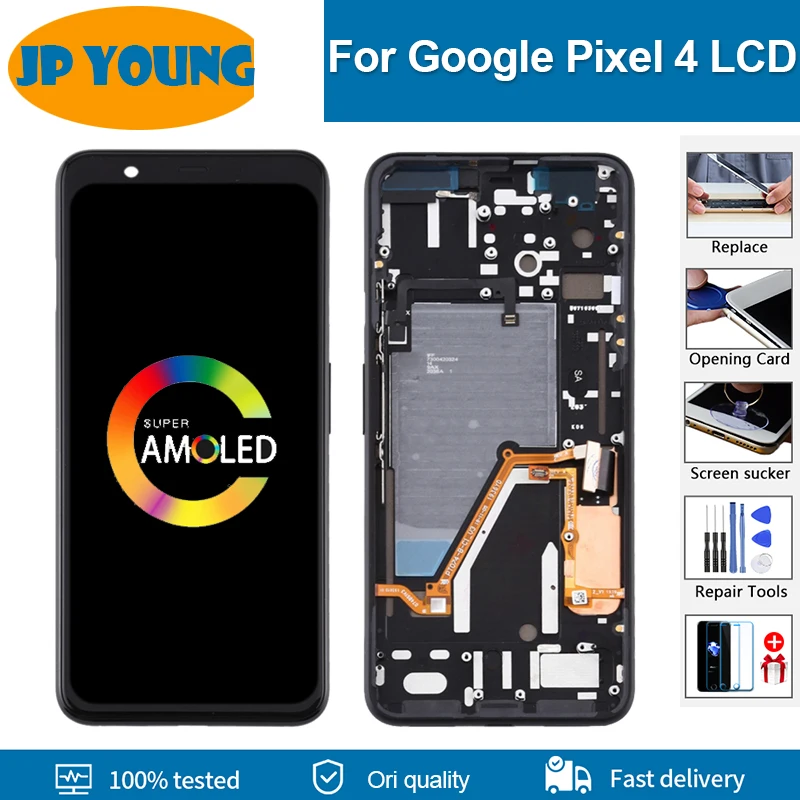 5,7 'AMOLED для HTC Google Pixel 4 Lcd G020M дисплей кодирующий преобразователь сенсорного экрана в сборе LCD для Google Pixel4 дисплей Pixel4 Lcd