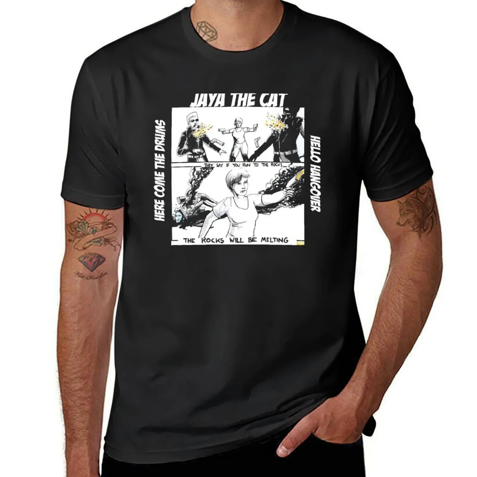 Мужская футболка с изображением кошки Hello Hangover sports fans