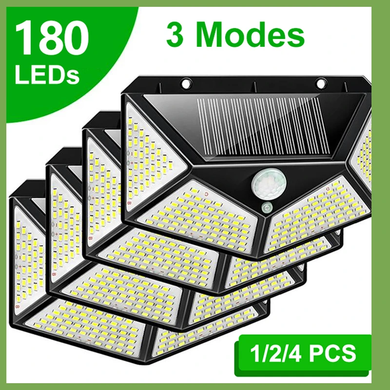 

100 Solar LED Light Outdoor Solar Lamp With Motion Sensor Solar Light 3 Modes Street Lamp Sunlight For Garden Decoration