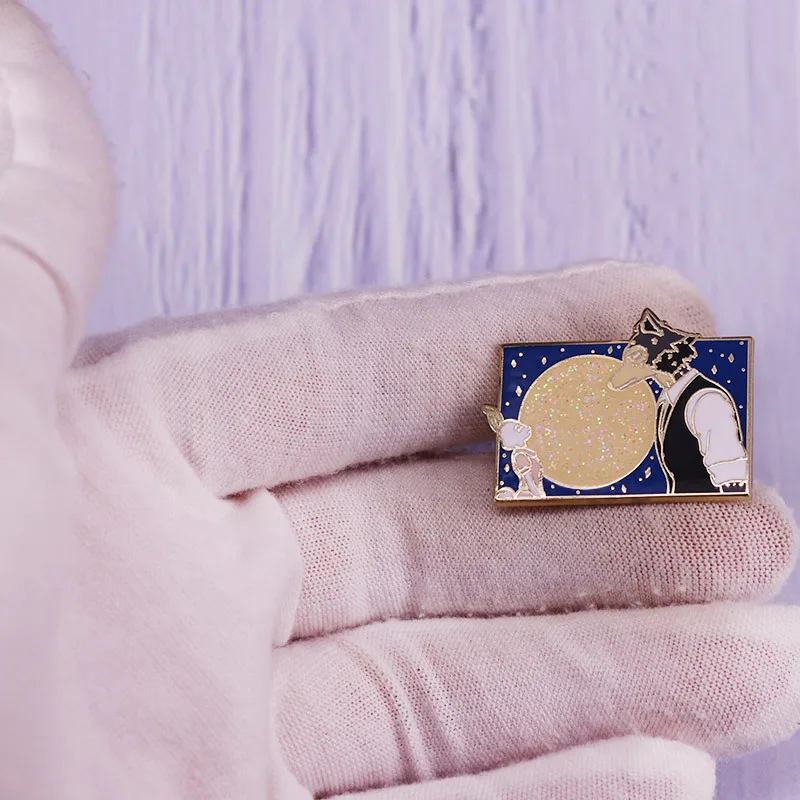 Милые значки из аниме вещей эмалированная заколка ювелирные броши на одежду