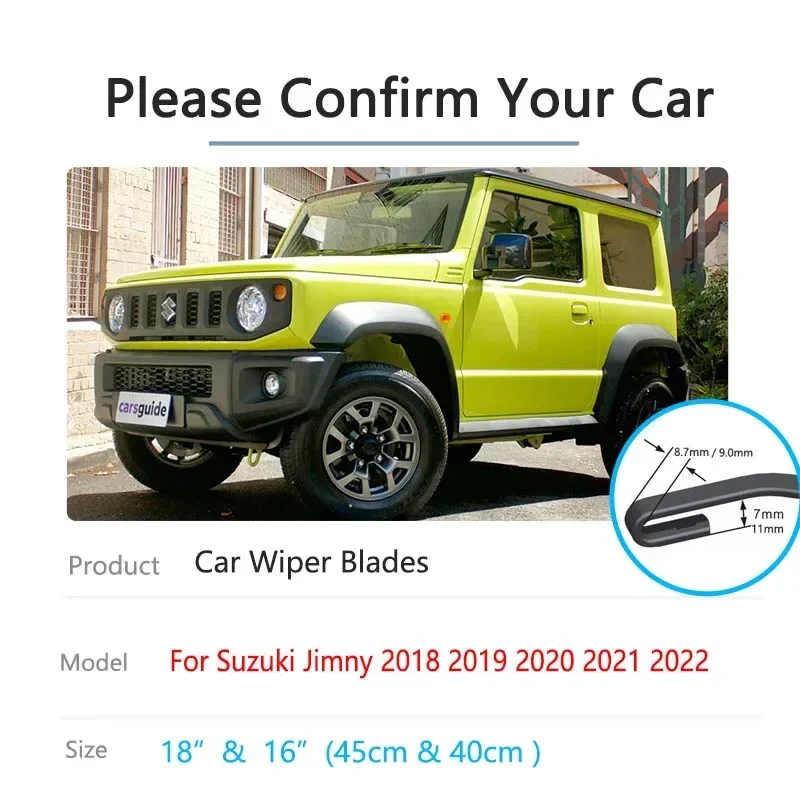 Для Suzuki Jimny JB64W JB74W 2018 2019 2020 2021 2022 хэтчбек автомобильные безрамные щетки дворников