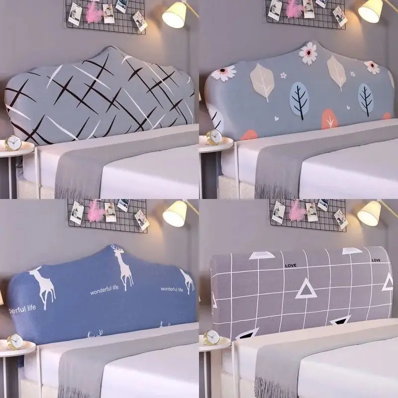 

1.2/1.5/1.8/2m Elastic Bedhead Cover All-Inclusive Bed Head Cover Bed Head Back Protection Headboard Dust Cover Bedroom Decor