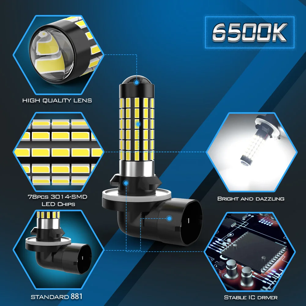 2 шт. H27W/2 фонарь для автомобиля задняя фара Hyundai Santa Fe белый 12 В