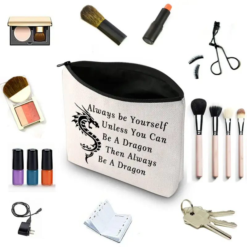 Adorable Dragon Lovers Always Travel Makeup Bag - Perfect Gift for Dragon and Animal Lovers Unless You Can Be A Dragon!