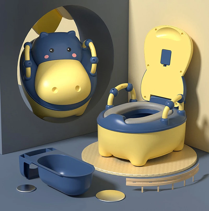 

New Travel Baby Toilet Training Seat Portable Urinal Toilet Bowl Cartoon Training Pan Children's Potty Children's Pot 1-7Y