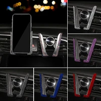 new bling car phone holder rhinestones air vent smartphone support crystal diamond phone clip car interior accessories for girls