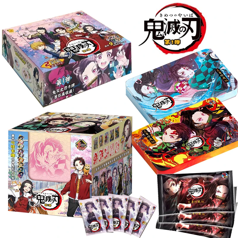 

Новые оригинальные карточки для рассекающих демонов Tanjirou Kamado Nezuko коллекция персонажей алмазные Редкие карточки игровые карточки для детей подарочная игрушка