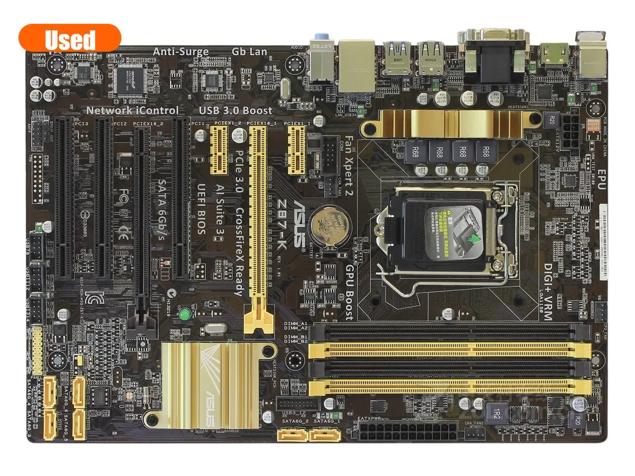 Оригинальная настольная Материнская плата Asus, Z87 Socket LGA 1150 i7 i5 i3 DDR3 32 Гб SATA3 USB3.0 ATX, оригинальная разборка