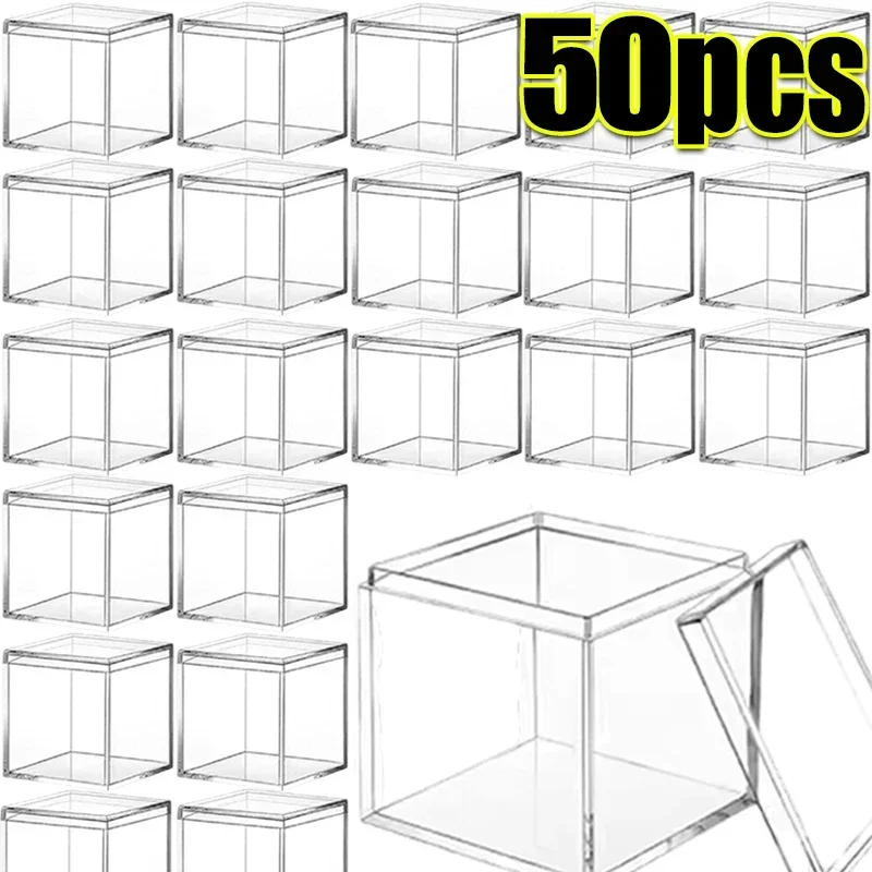 Прозрачные акриловые коробки с крышкой 5,5х5,5х5,5 см