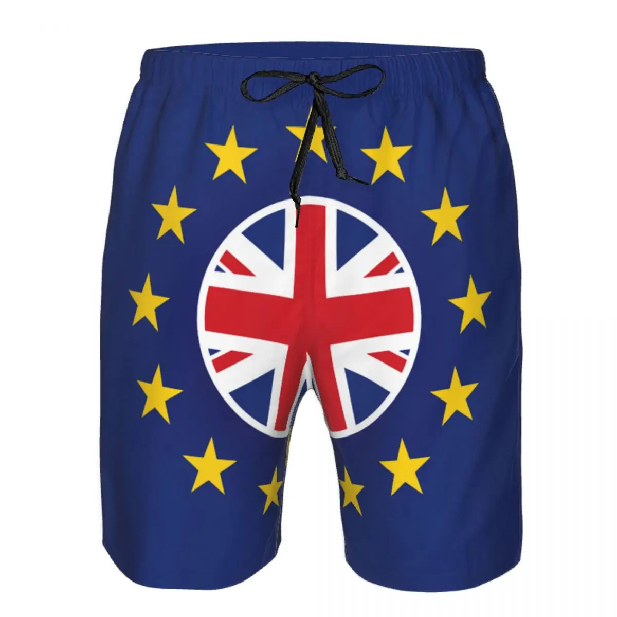 

Mens Quick-drying Beachwear UK Flag Inside European Union Flag Swimsuit Men 2022 Bathing Suit Summer Men's Swimwear