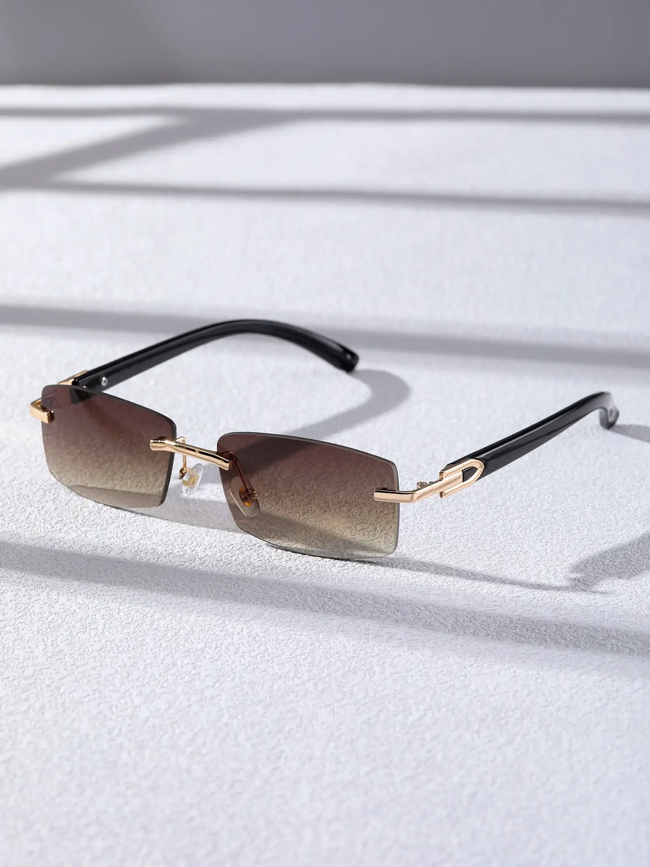 1 шт. прямоугольная металлическая оправа без оправы