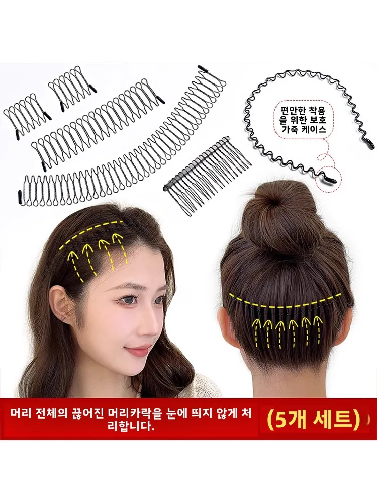 Черная заколка для волос женская 2023 с фиксированной головкой повязка детский