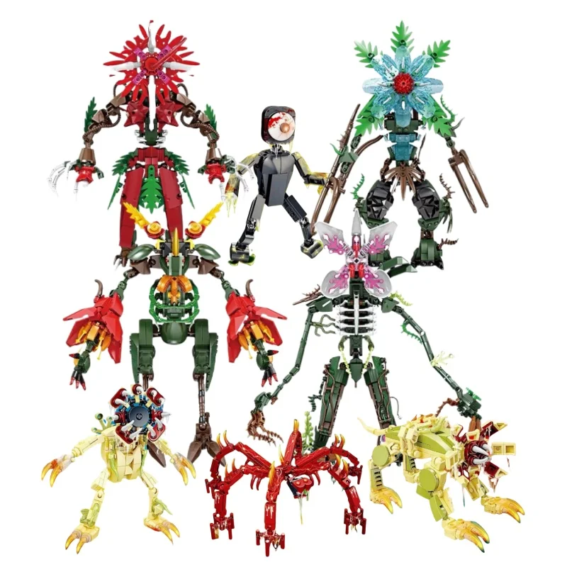 Креативные строительные блоки монстров пластиковые самоблокирующиеся кирпичи