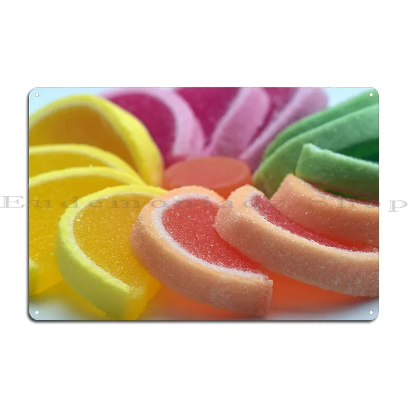 Цветные конфеты металлическая табличка постер персонализированная настенная