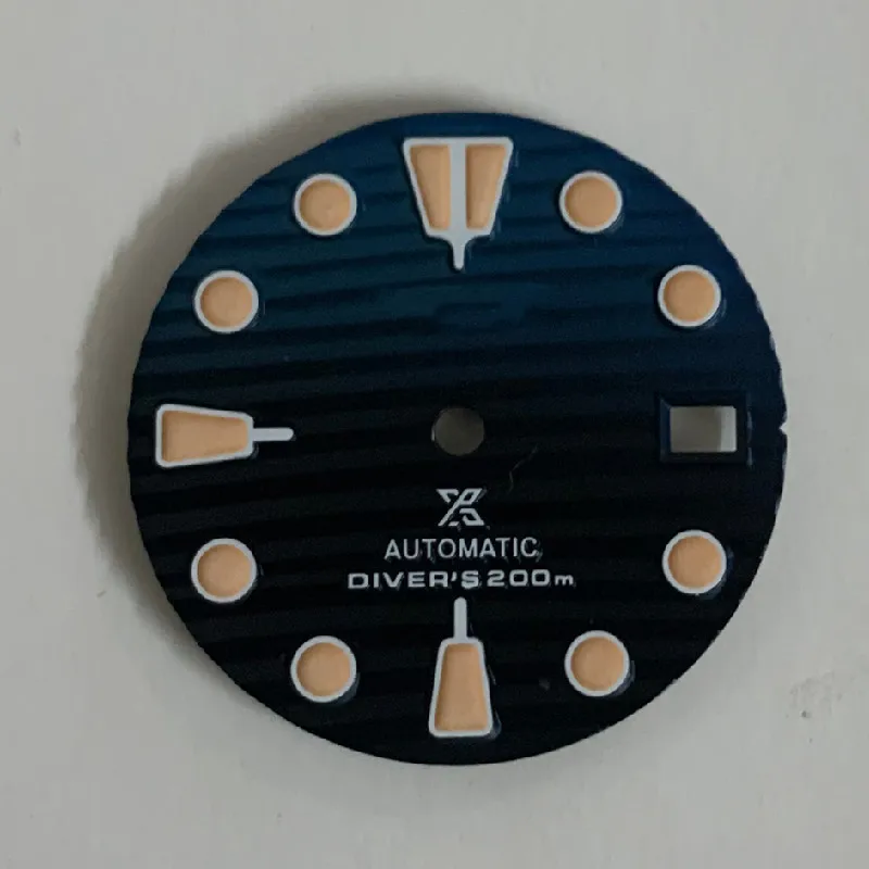 Watch accessories dial black wave retro nail C3 green luminous SKX007/009 turtle men's watch modification for NH35/36 movement