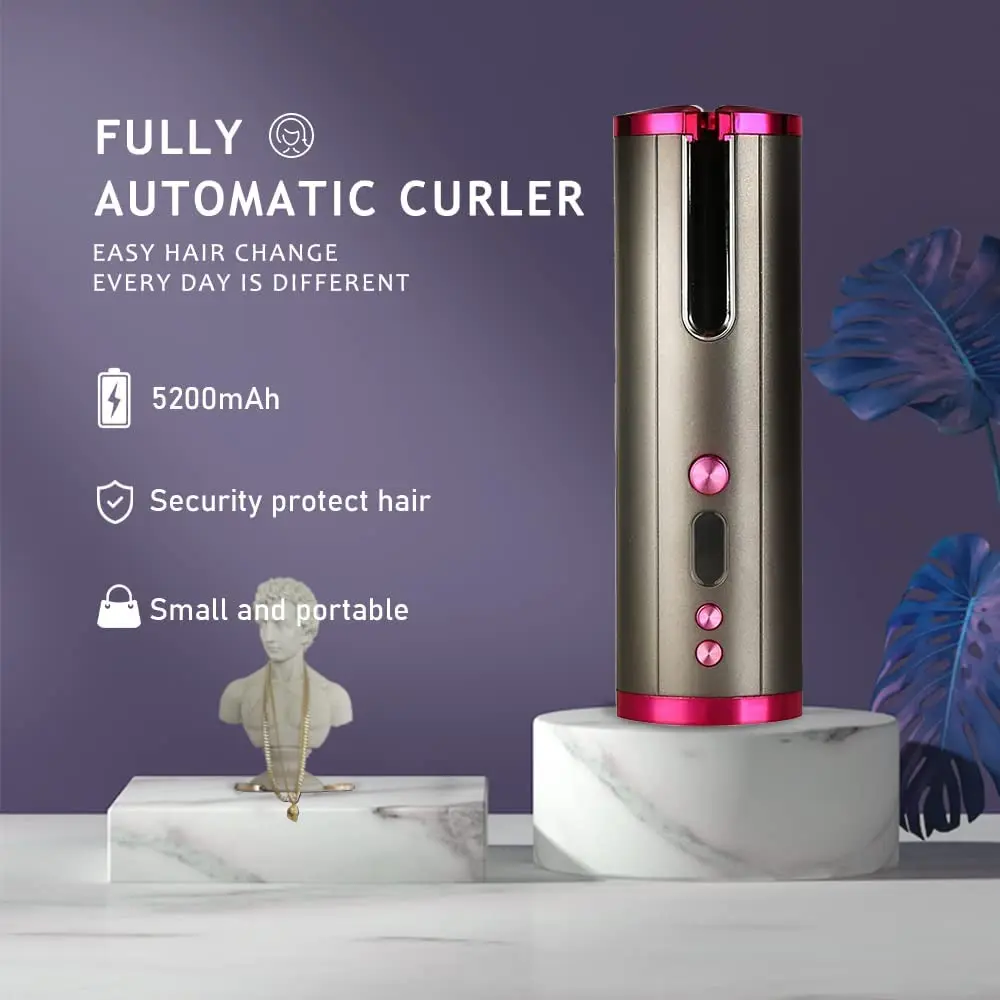 Беспроводной автоматический щипцы для завивки волос портативная перезаряжаемая