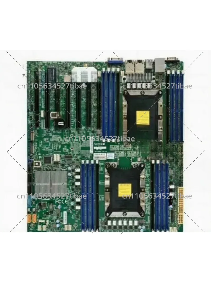 Фото Двухпроцессорная материнская плата LGA3647 для процессоров Xeon Scalable, 2x 10G LAN, 16x DIMM, PCIe 3.0, серверная плата ATX №2