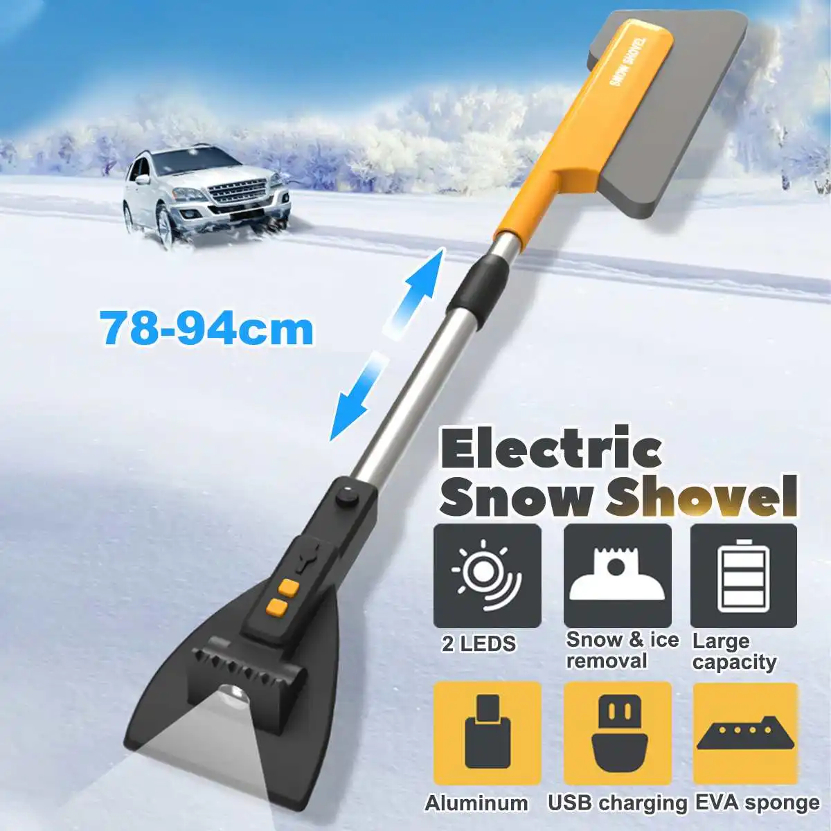 

Car Ice Scraper Windshield Ice Breaker Quick Clean Glass Brush Snow Remover Tool Auto Window Winter Snow Brush Shovel