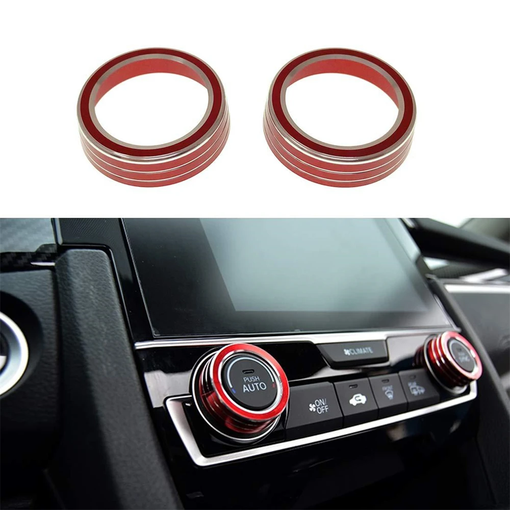 

​ Кольца ручки переменного тока, контроль температуры климата, накладка переключателя кондиционера для Honda Civic 10-го поколения 2016 2017 2018 2019 2020