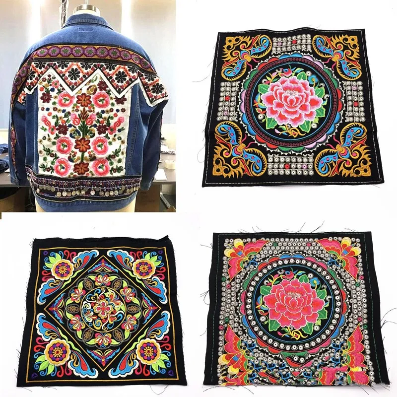 

1pcs Ethnic Style Embroidery Cloth Patch Applique Clothes Decorative Applique Cheongsam Chinese Clothing Patch