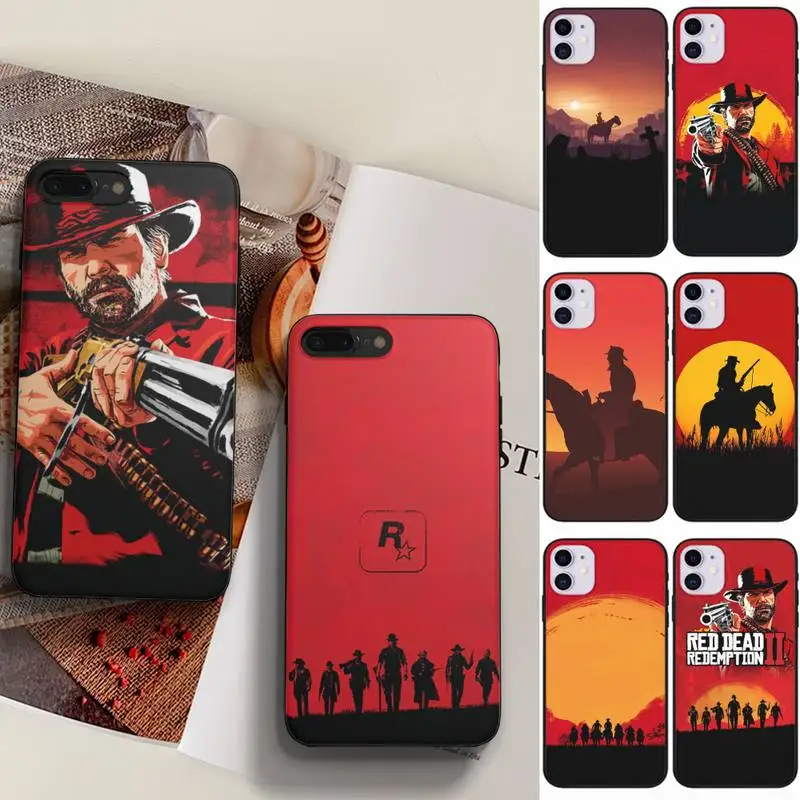 Red Dead Redemption 2 Phone Case Fundas Shell Cover For Iphone 6 6s 7 8 Plus Xr X Xs 11 12 13 Mini Pro Max