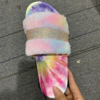 fur slides for women furry sandals glitter slides with fur fury slippers shoes 2020 wholesale dropshipping free fast shipping