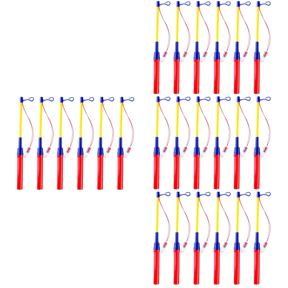 

24 PCS LED Lanterns Xmas Goodies Bag Fillers Camping Rod Kids Miniature Light Bulbs Paper Walking Stick Cane