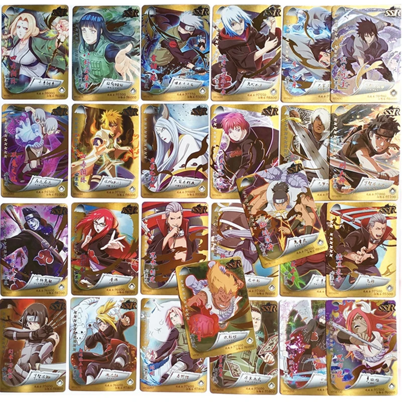

NARUTO SSR Uzumaki Naruto Hoshigaki Kisame Hidan Deidara Uchiha Sasuke Game Collection Cards anime figure