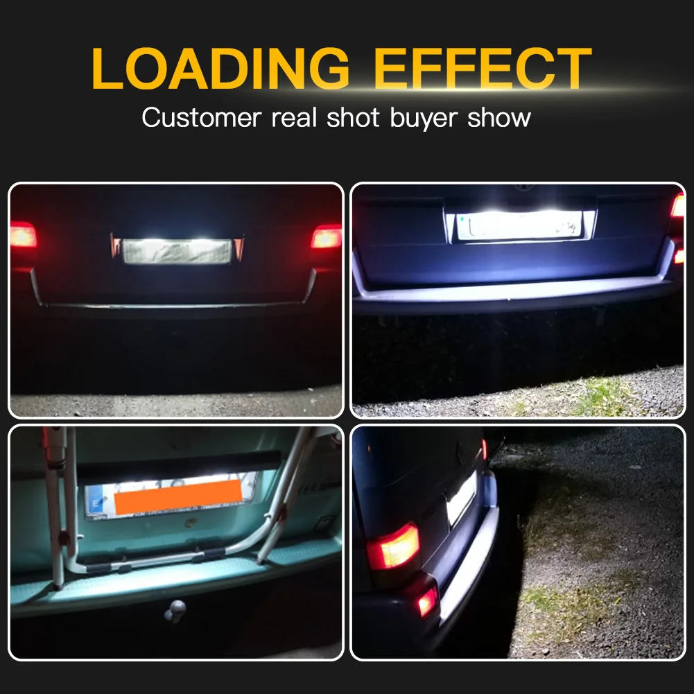 2xДля VW Passat B5 B6 Светодиодная подсветка номерного знака для Transporter T4 1990-2003 гг. без