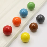 cabinet knobs colored ceramic cabinet door puller simple cabinet wardrobe drawer ball round single hole pull hand bottle cover