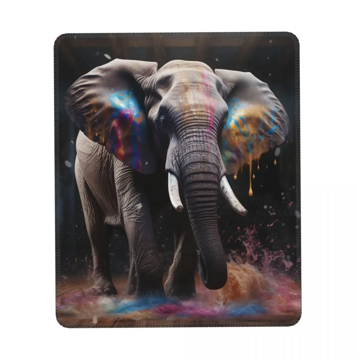 

Elephant Vertical Print Mouse Pad Explosion Vivid Colors Rertro Custom Mousepad Table Anti Fatigue Rubber Mouse Pads