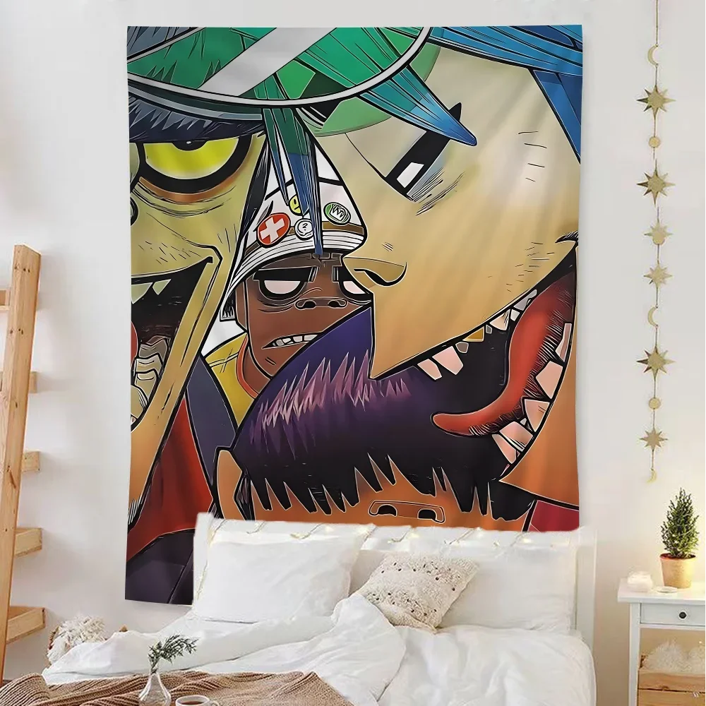 Большой настенный гобелен с принтом Gorillaz подвесной Таро хиппи настенные коврики