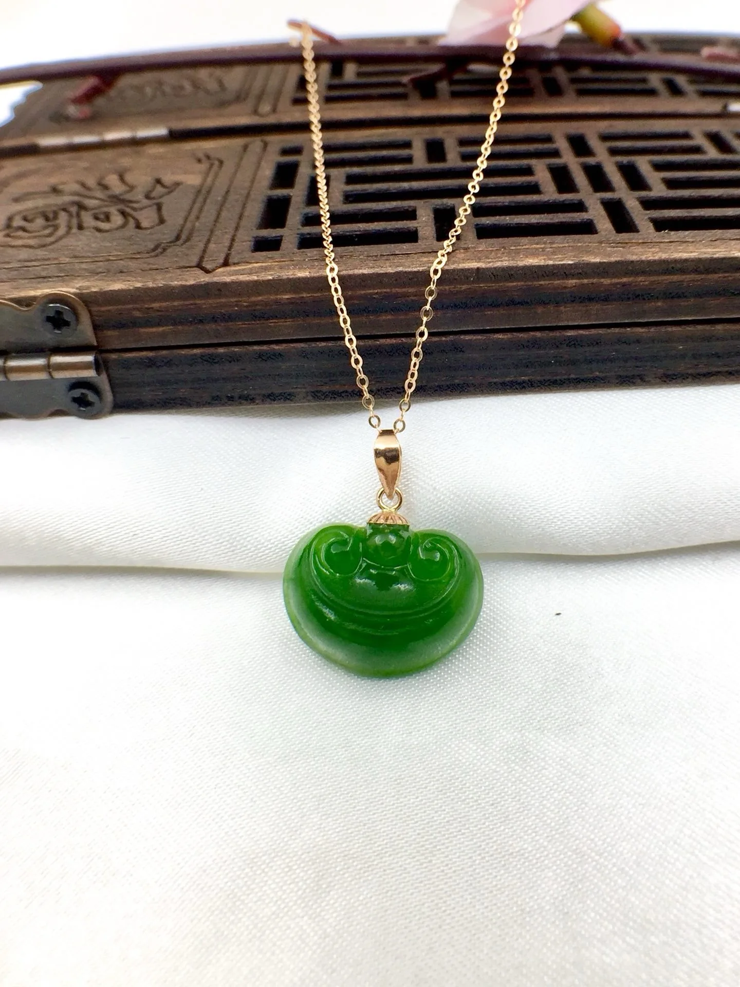 SHILOVEM 18k желтое золото Натуральная Зеленая яшма кулоны Нет ожерелье ювелирные