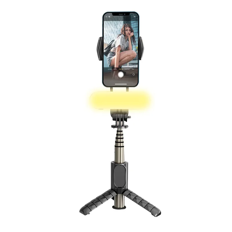Phone Stabilizer Mini Handheld Gimbal Stabilizer Removable Fill Light Wireless Remote Selfie Stick Tripod Phone Stand Holder New